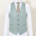 ST Cassy Summer Thin Version Men's Suit Green Slim Fit Formal Business Office Men's Suits（jacket+Vest+Pants）