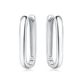 925 Sterling Silver Simple Gold U-shaped Earrings Jewelry | SAMAG