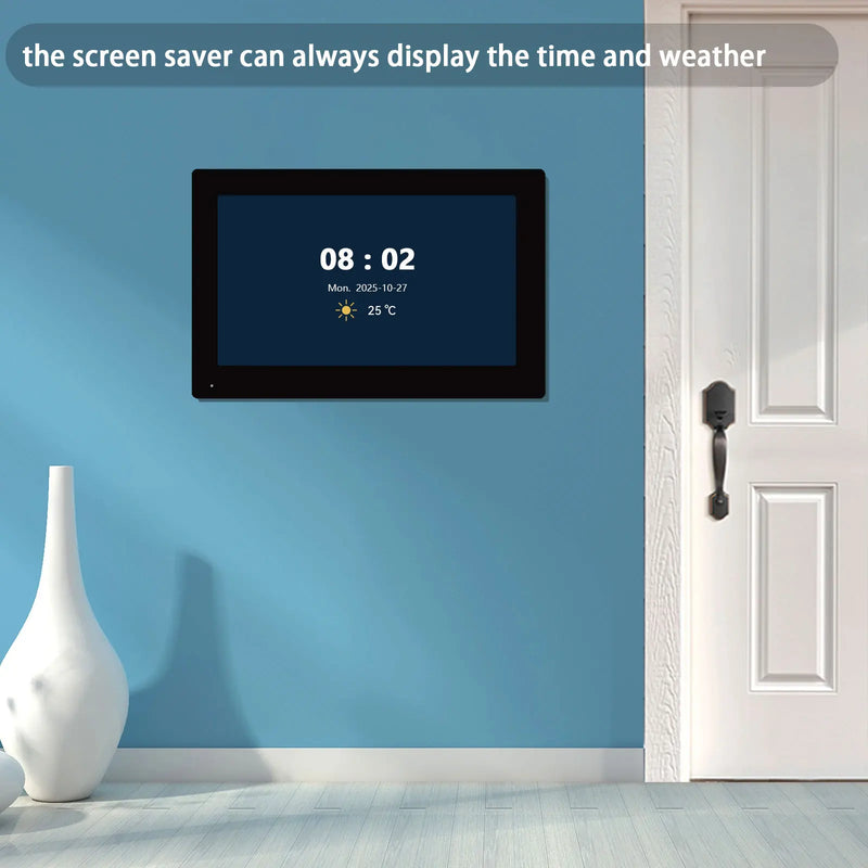 Anjielo Fingerprint 5in1 Unlock Doorbell Video Intercom for Home 10inch Touch Screen 1080P Tuya Smart Video Doorphone 4 Monitor