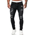 Fashion Street Style Ripped Skinny Jeans Men Vintage wash | SAMAG