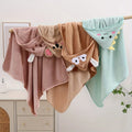 Multifunctional Baby Bath Towel with Animal Design, Baby Bath Towel, Animal-Shaped Baby Blanket, Absorbent, Quick-Drying, Soft and Skin-Friendly, Suitable for Bathing and Swimming for Children Aged 0-3, Baby Holiday Gift