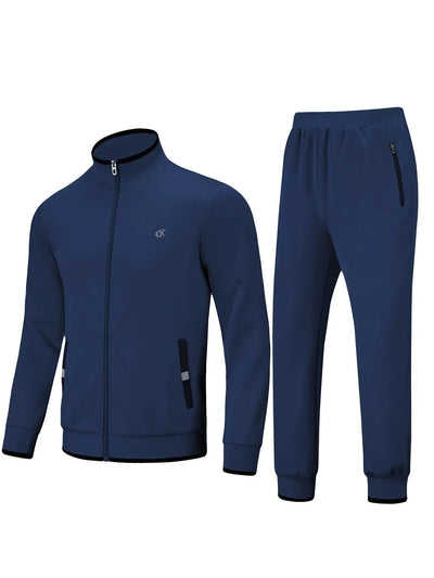 Men's Tracksuits Sweatsuits for Sweat Track Suits 2 Piece Casual Athletic Jogging Warm Up Full Zip Sets | SAMAG