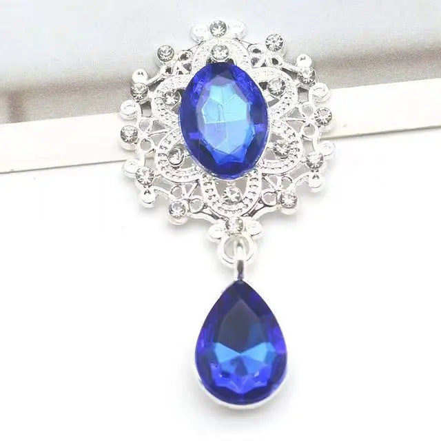 New 25 * 45 mm Alloy Flower Board Rhinestone Pendant DIY - View 11 | SAMAG