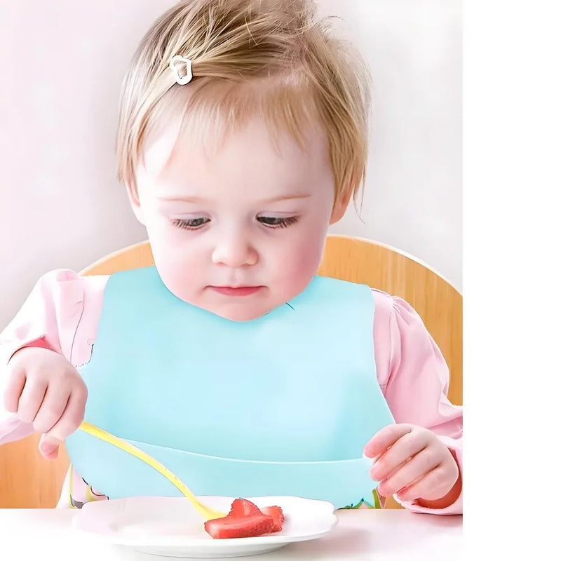 Baby Bib Adjustable Waterproof Bibs Babies Soft Edible Silicone Newborn Saliva Dripping Towel Drooling Children Scarf BPA Free