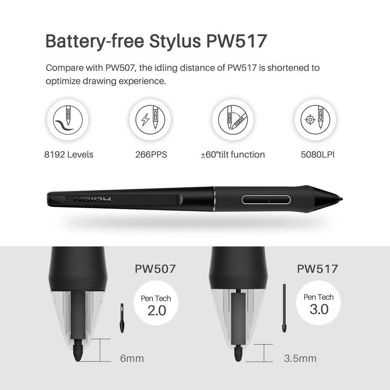 HUION Kamvas 22 Plus QLED Graphics Tablet Monitor Drawing Screen 21.5 inch Art Pen Display 140%sRGB