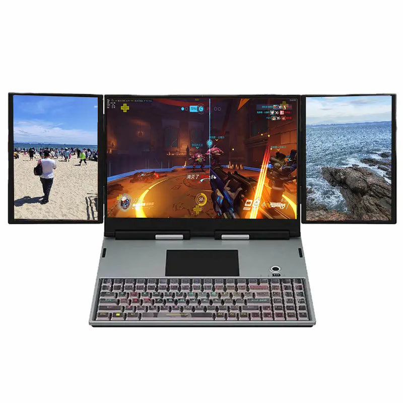 RAM 16G ROM 128G-1TB 16inch+10.5" +10.5" Three Screen Syncretism i5-1235U ultra Slim Aluminum Mechanical Backlit Keyboard LAPTOP