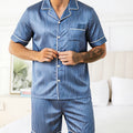 Men's Summer Pajamas Design Short Sleeve Pajama Set Soft Comfortable Sleepwear for Summer Lightweight Homewear Lougewear