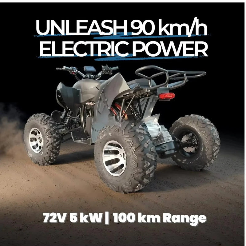 Rs 5000W Powerful 4-Wheel Electric Sport 4WD Electric Quad Motorcycle 72v with QS Engine
