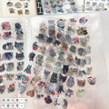 10pcs Cat Laser Stickers Memo Pet Glitter Waterproof Translucent Funny Stationery Cute Scrapbooking Materials Craft Supplies