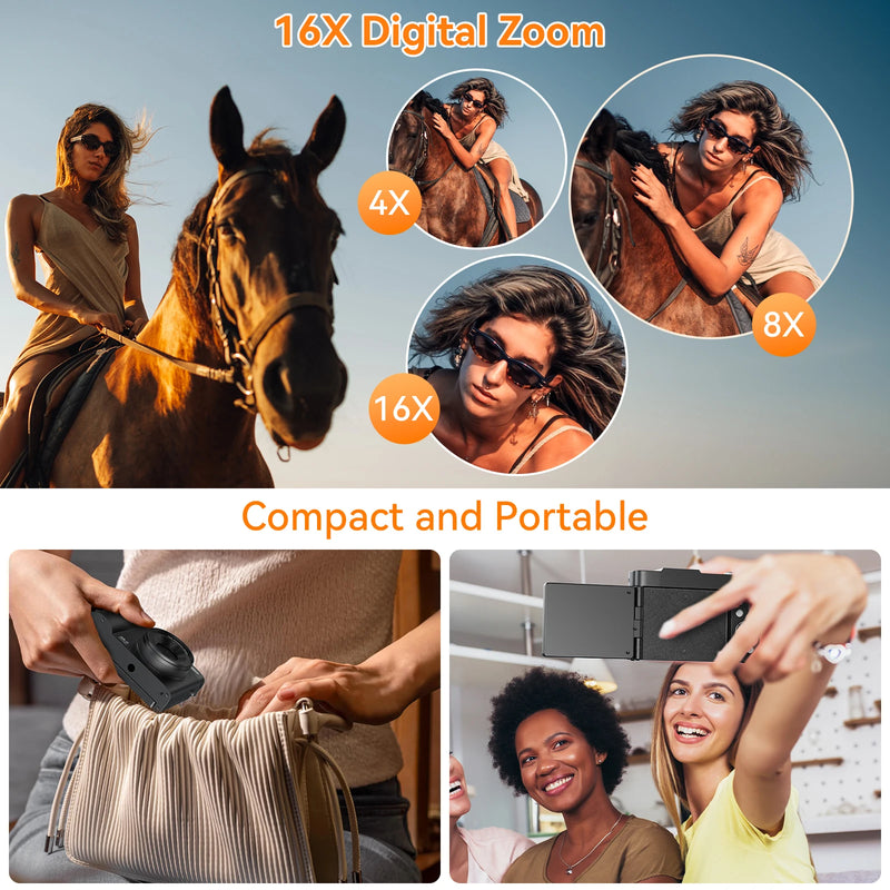 Digital Camera for Photography with 2.8" 180° Flip Screen - Visuel 5 | SAMAG