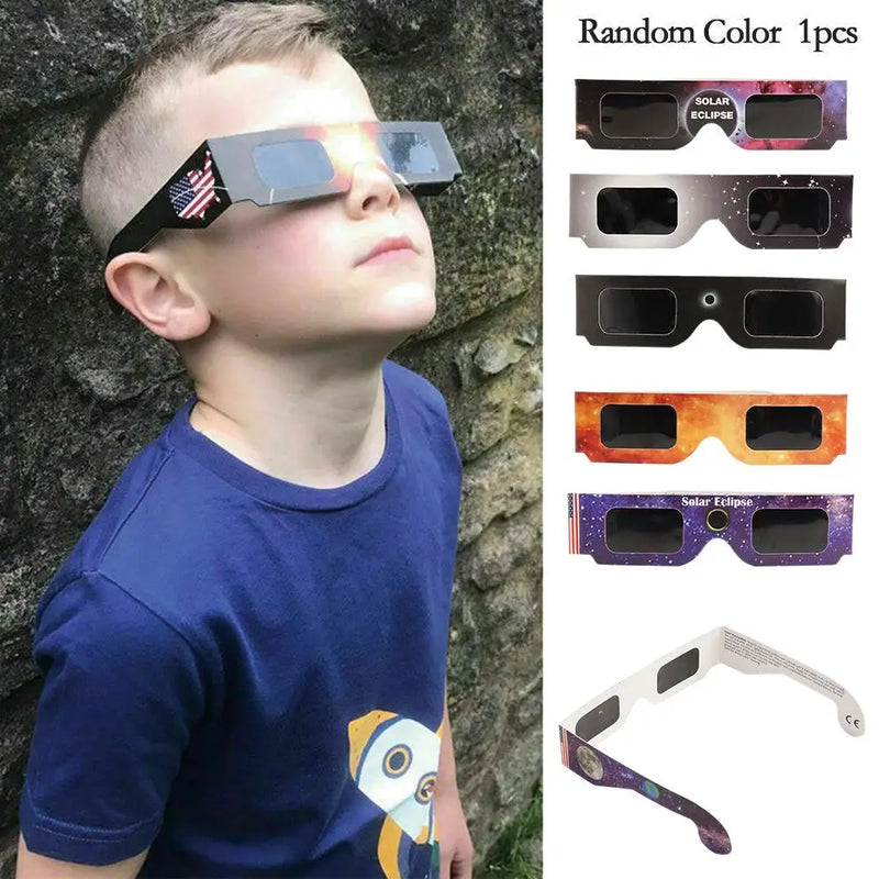 5/20pcs Paper Solar Eclipse Glasses Anti-uv Viewing Glasses Safe Shades Observation Solar Glasses Protect Eyes Random Color