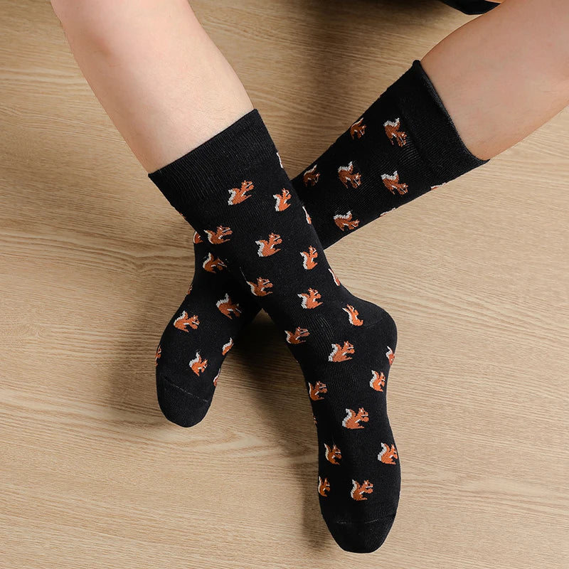 5 Pairs Men's Socks Cotton Business New Fashion Funny | SAMAG
