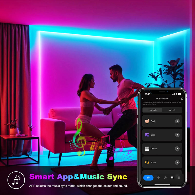 Tuya WiFi Smart WS2811 RGBIC LED Neon Light 12V 24V Waterproof Flexible LED Strip Light Bluetooth LED Tape Ribbon Bedroom Decor