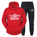 Lover Tracksuit Hoodies Printing QUEEN KING Couple Sweatshirt Plus Size Hooded Clothes Women Two Piece Set - View 17 | SAMAG