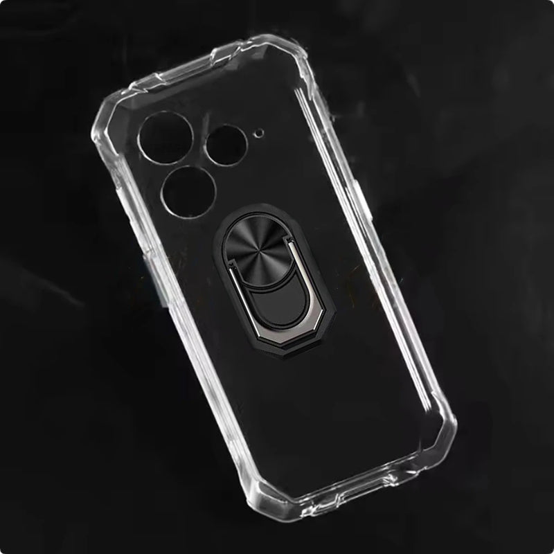 For Blackview Oscal Marine 2 6.56" Back Finger Ring Soft TPU Silicone Case For Blackview OscalMarinE2 Bracket Phone Cover