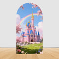 Fairy Tale Castle Butterfly Floral Arch Backdrop Cover Princess Girl Birthday Baby Shower Party Decor Photography Backgrounds