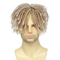 Synthetic Dreadlock Braided Half Wig Black Brown Blonde Grey Soft Faux Locs Natural Style Cosplay Costume Party Daily Anime Wigs