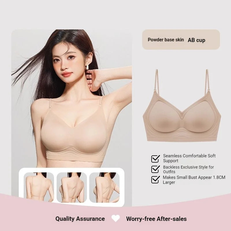 Backless Matching Bra No Steel Ring Vest Style Bra No Trace Skin-friendly Underwear Thin Cup Multiple Ways To Wear Intimates New