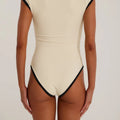 Vintage Retro One Piece Swimsuit Bandeau Style Women's | SAMAG