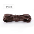 Autumn Winter Waxed Cotton Shoelaces 0.8CM Width Flat Waterproof Laces Unisex Boots Casual Sneakers Shoelace Leather Laces Shoes