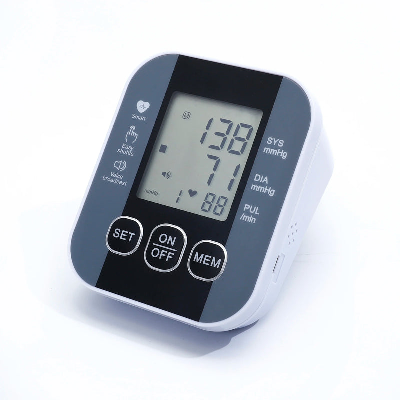 Medical Arm Blood Pressure Meter Tensiometers Tonometer Cuff Fever Thermometer Oximeter Heart Rate 3 IN 1 Set