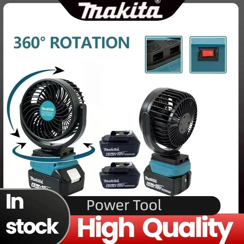 Cordless Makita Fan Cooling 5 Inch Portable With USB Charging Port Adjustable Tilt Mini Air Camping Jobsite - View 2 | SAMAG