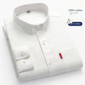 100% Pure Cotton Men's Solid Color Long Sleeve Shirt | SAMAG