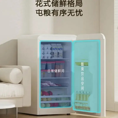 Chigo orange retro single door refrigerator, small medium | SAMAG
