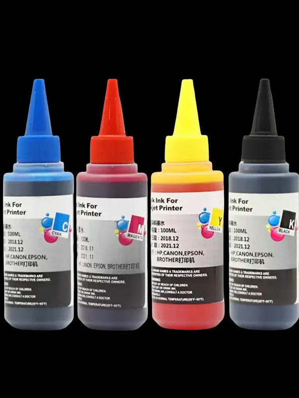 100 mL Universal Printer Ink Refill Kit Compatible for HP Canon Epson Brother Ink Cartridges 604 603 304 302 664 305 545