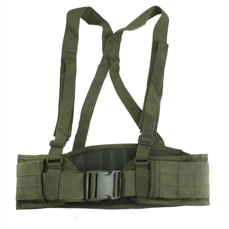 Tactical Molle Belt，Multi-functional Nylon Suspenders Outdoor Sports Waist Support Belt