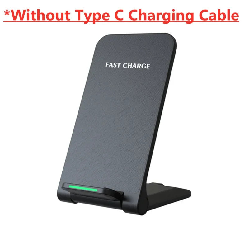 Wireless Charger Stand Pad For iPhone 17 16 15 14 13 12 Pro XR 8 X XS Max Samsung Xiaomi Induction Fast Charging Dock Station