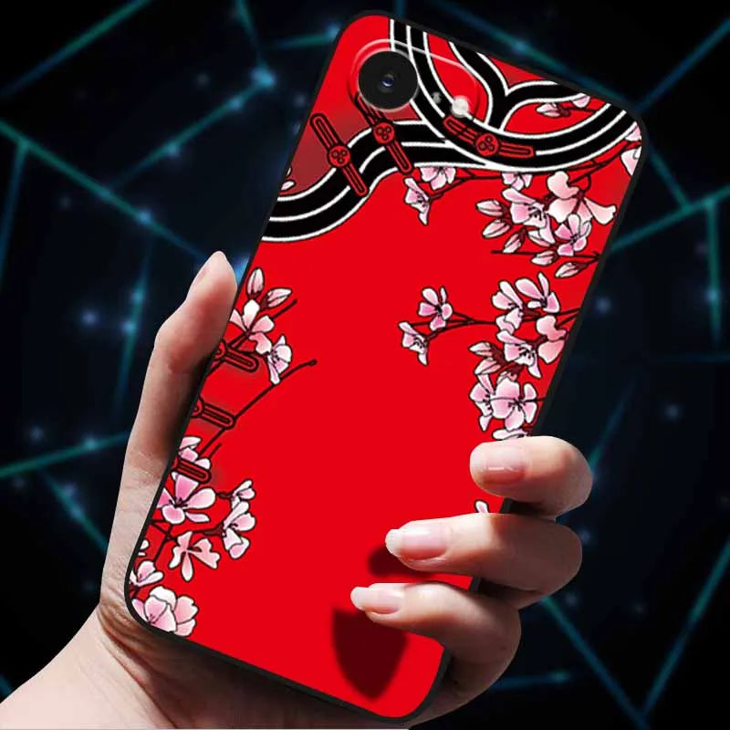 3D Flowers Emboss Fundas For iphone 16E Case iphone16 E Soft Silicone Phone Cases for iphone16 16 Back Cover Coque iphone16e Bag