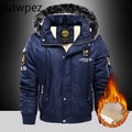 Outdoor Hiking Sports Running Fishing Thick Down Parka Coat Oversize Plus Velvet Thick Warm Winter Men's Padded Jacket Coat Men