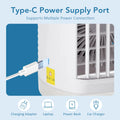 Portable Air Conditioner with Colorful Atmosphere Light Water Cooling Fan USB Table Fan 700ml Water Tank Desktop Fan Humidifier