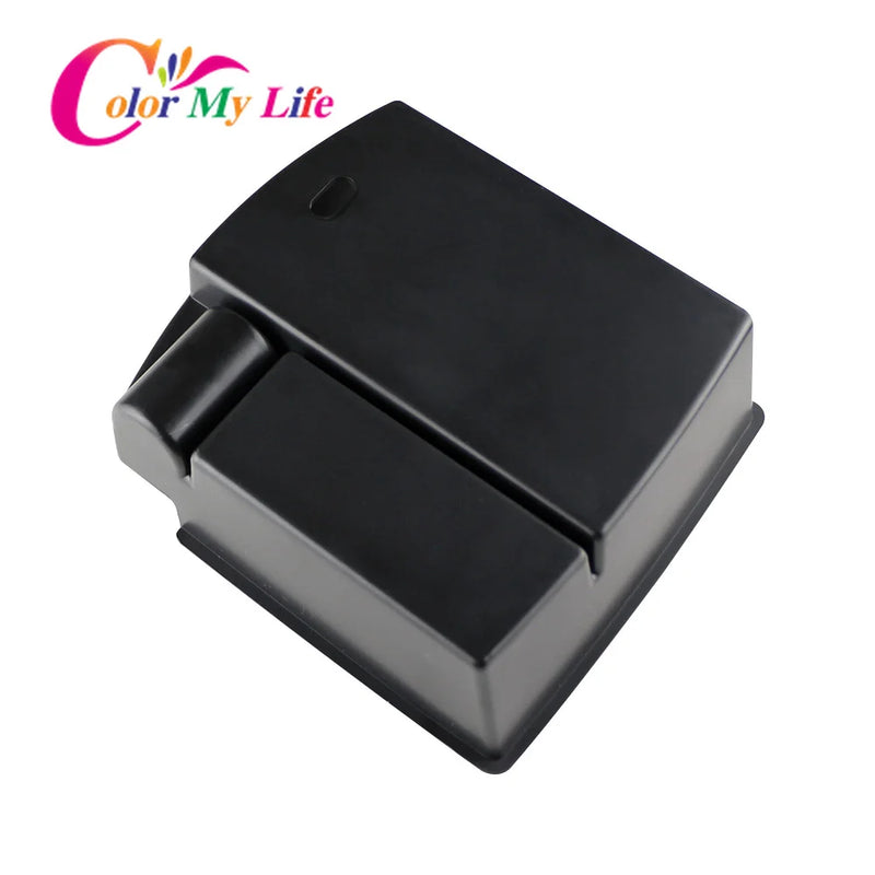 Car Armrest Stowing Tidying Box Storage for Hyundai Kona 2018 - 2022 ABS Center Console Organizer Phone Holder Tray Container