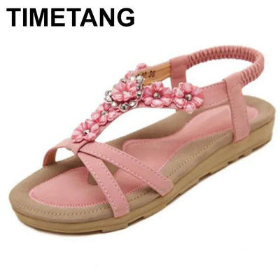 TIMETANGComfortable Flat Heel Sandals Women Large Size | SAMAG