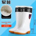 White Work Boots Waterproof Slip Resistant High And Medium Tube Food Hygiene Boots Rubber Shoes for Men Rain Boots