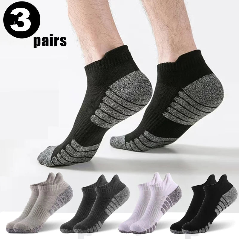 3 Pairs Professional Running Sports Fitness Ankle Socks | SAMAG