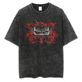 Japanese Anime Berserk Retro Washed T-shirt Men and Women New Summer Harajuku Clothing Casual Round Neck Short Sleeved Top