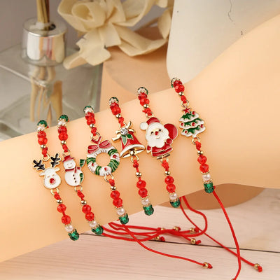 1/6/ Festival Christmas Bracelets Imitation Pearl Santa | SAMAG
