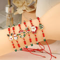 1/6/12pcs Festival Christmas Bracelets Imitation Pearl Santa Claus Xmas Tree Pendant Party Jewelry Gifts for Girls Kids Adult