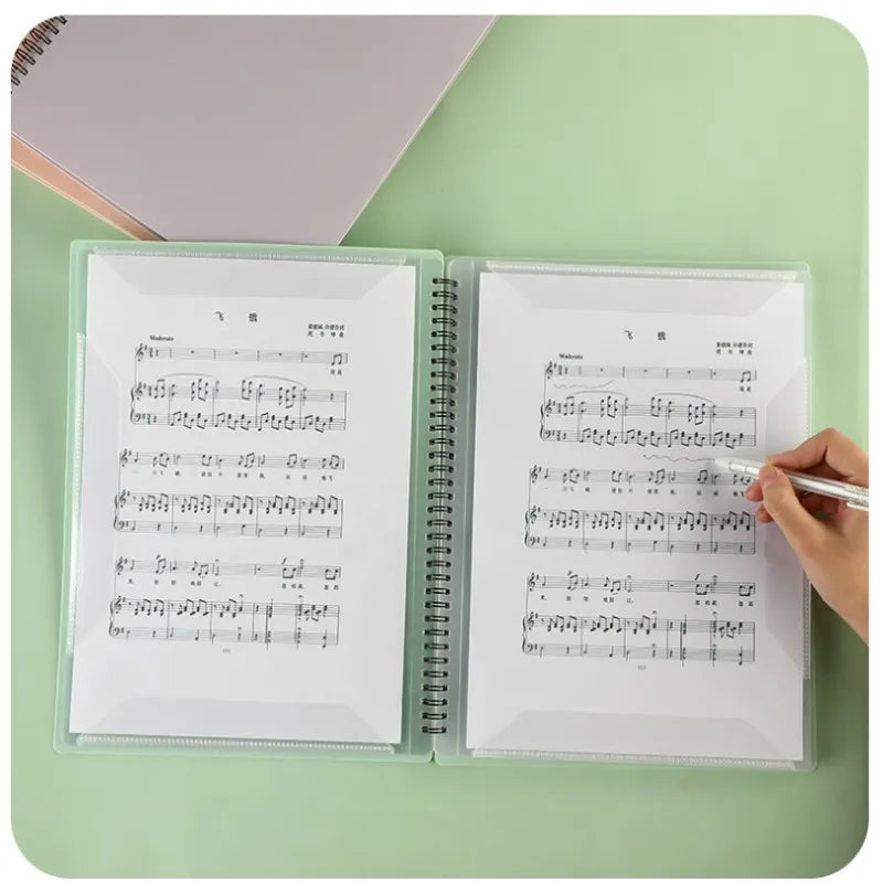 20/30 Pages A4 Sheet Multi-layer Music File Folder Plastic Budget Binder Folder Filing Products Documents Bag Piano Book Desk