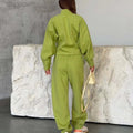 SINGREINY Autumn Stand Collar Casual Sweatshirts Suits Women Long Sleeves Zipper Slim Top+Long Pants Trendy Street Tracksuits