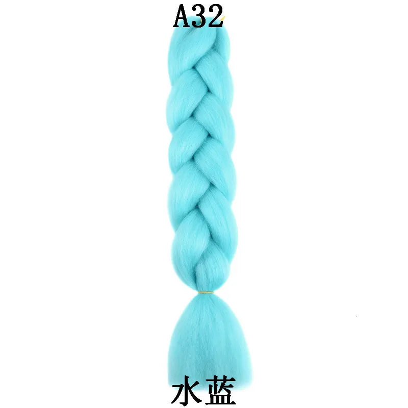 100g 24inch Jumbo Braiding Hair Synthetic Braiding Hair Braid in Hair Extensions Braids Hair for Twist for Daily Cosplay