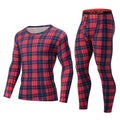 2-piece Autumn And Winter Men's Fashionable Printed Camouflage Thermal Underwear Set Comfortable And Versatile Sports Base Shirt