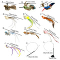 Plush Simulated Bird Cat Stick Head Cat Teaser Stick Colorful Cat Playing Teaser Wand Suction Cup Teaser Toy Interactive Cat Toy