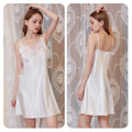 Women's Sleepwear Solid Short Satin Nightgown Mini Slip | SAMAG