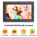 New 7 Inch Kid Tablet Android 13, 4GB RAM 64GB ROM, 1TB Expand, WiFi, Bluetooth, 4000mAh Battery, Software with Protective case