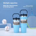 600/890ML Thermos Mug With Straw Stainless Steel Car Insulated Flask Water Tumbler for Outdoor Keeps Cold and Heat Thermal Mug