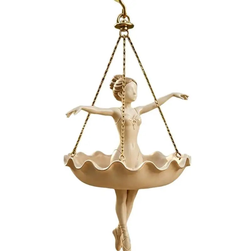 G6KF Porch and Balcony Decors Hanging Planter, Dancer Resin Flower Pot with Three Chain for Small Plant, Indoor Garden Accent